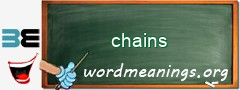 WordMeaning blackboard for chains